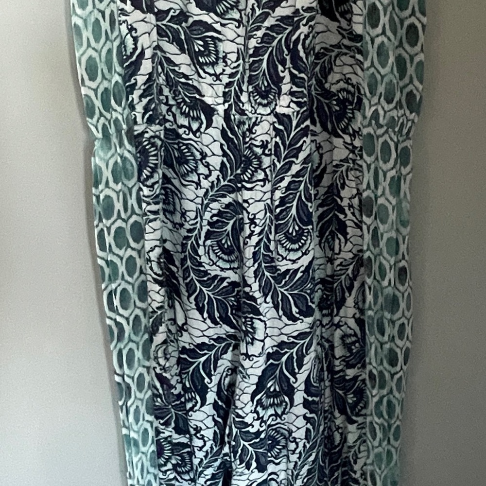 Ann Taylor Loft Beach Teal and White romper with straps
